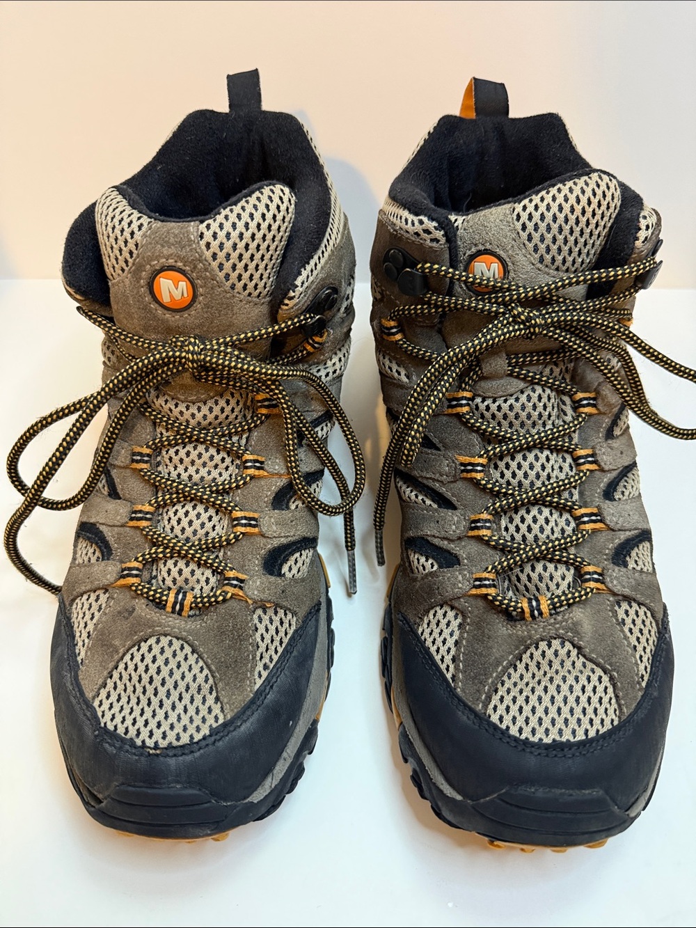 Merrell Men’s Hiking Boots Size 11 Outdoor Trail Hiking Shoes Gray Black